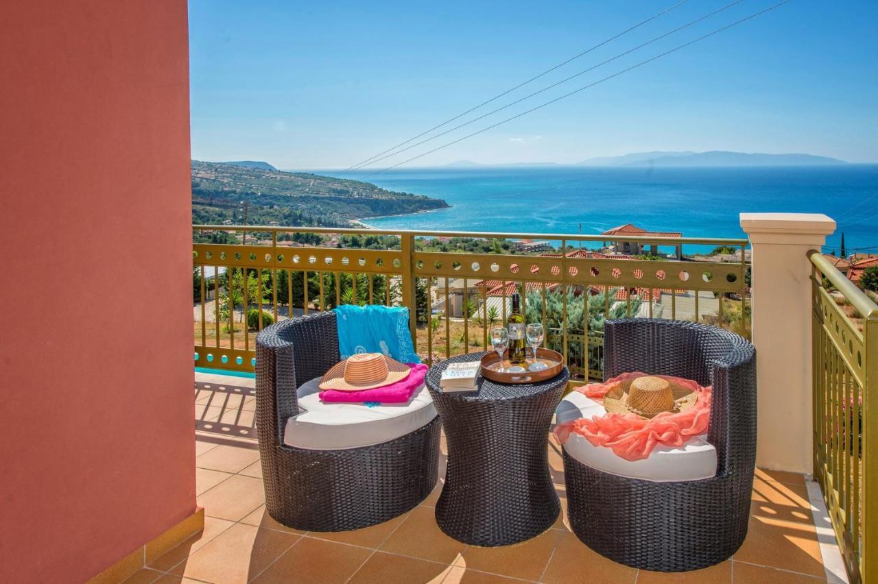 Lourdas Beach View Villa Vlachata Exteriér fotografie